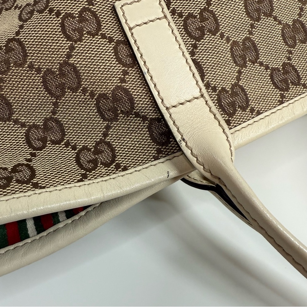 Gucci | GG Canvas New Brit Tote Bag | Beige/Brown - Picture 8 of 16